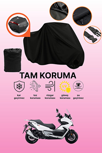 dokaca Black Rear Bag Compatible Rks Blade 250 Pro Compatible Motorcycle Tarp...