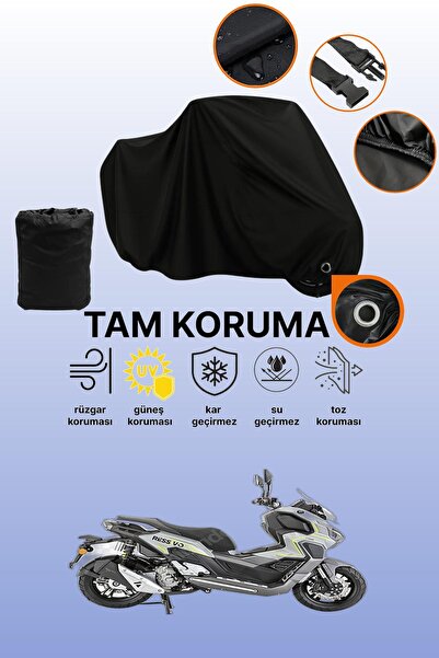 dokaca Black Lock Compatible Mondial 250 Ressivo Compatible Motorcycle Tarpau...