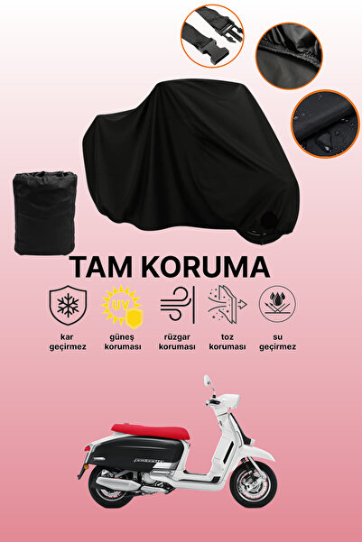 dokaca غطاء محرك متوافق مع لامبريتا G350 باللون الأسود، غطاء واقي، غطاء للدرا...