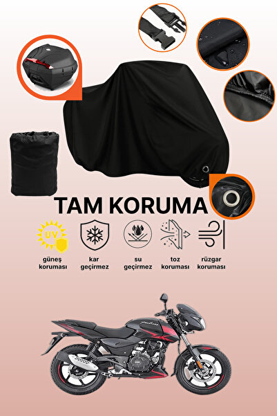 dokaca Black Lock and Tail Bag Compatible Bajaj Pulsar 180 Compatible Motorcy...