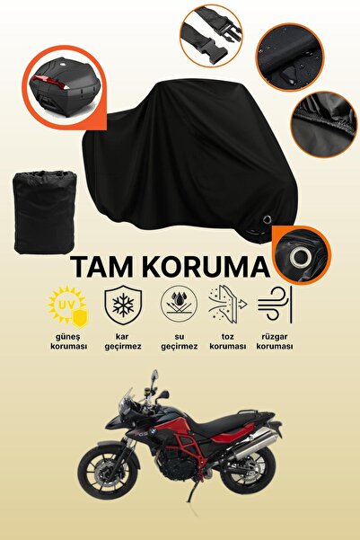 dokaca Black Rear Bag and Lock Compatible Bmw F 700 Gs Compatible Motorcycle ...