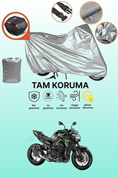 dokaca حقيبة خلفية رمادية متوافقة مع غطاء المحرك المتوافق مع Kawasaki Z 900، ...
