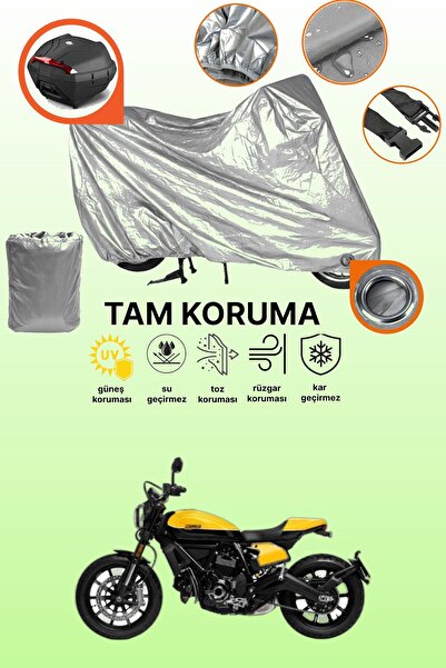 dokaca حقيبة خلفية وقفل رمادي اللون متوافقة مع دراجة دوكاتي سكرامبلر فول ثروت...