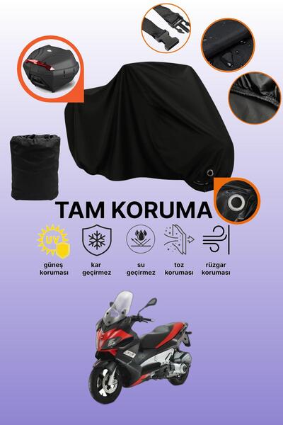 dokaca Black Lock and Tail Bag Compatible Aprilia Sr Max 300 Ie Compatible Mo...