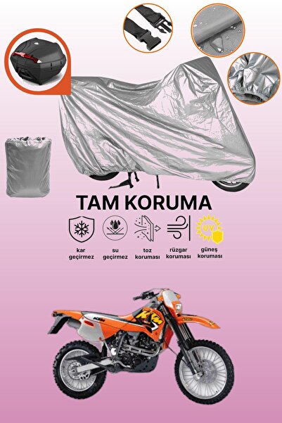 dokaca حقيبة خلفية رمادية متوافقة مع KTM 620 SC، غطاء واقي للدراجة النارية
