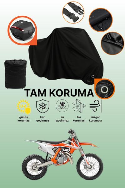 dokaca حقيبة خلفية سوداء متوافقة مع KTM 85 SX، غطاء دراجة نارية متوافق، غطاء ...