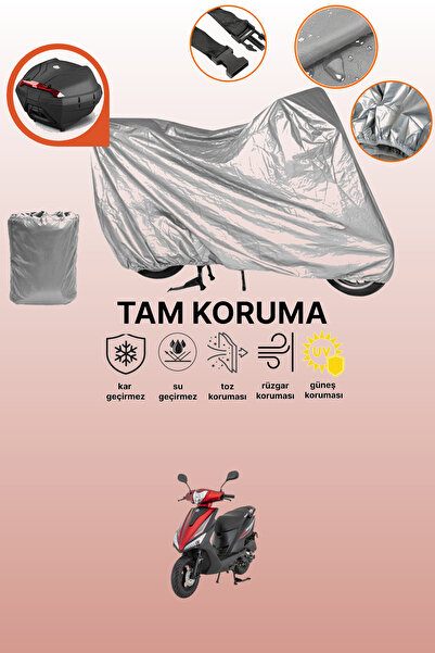 dokaca Gray Rear Bag Compatible Mondial 50 Loyal Compatible Motorcycle Cover,...
