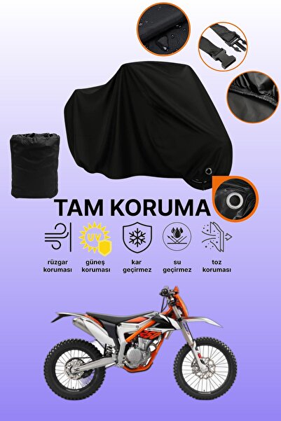 dokaca غطاء دراجة نارية متوافق مع KTM 250 F Freeride، غطاء واقي أسود اللون