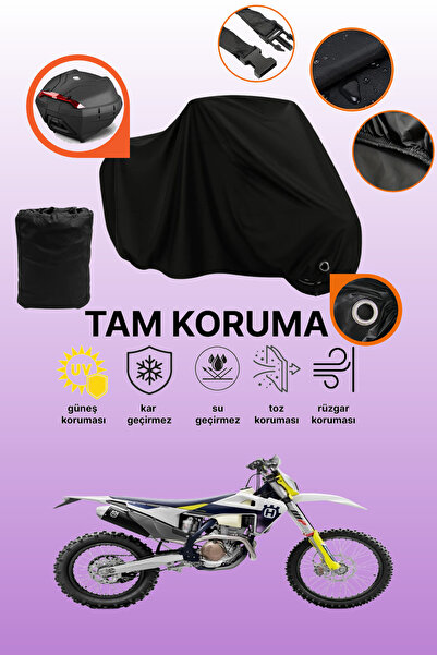 dokaca Black Lock and Tail Bag Compatible Husqvarna Fe 350 Compatible Motorcy...