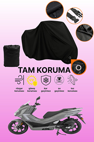 dokaca Black Lock Compatible Mondial 125 Strada Compatible Motorcycle Tarpaul...