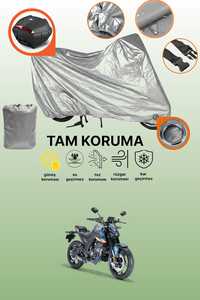 dokaca Gray Lock and Tail Bag Compatible Rks Rz 150 Compatible Motorcycle Tar...
