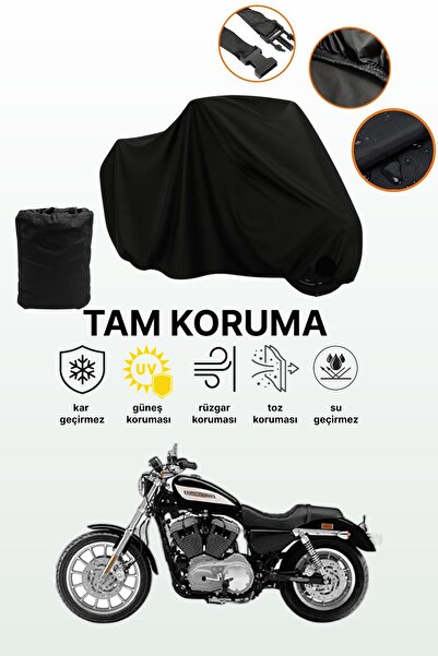 dokaca غطاء دراجة نارية أسود متوافق مع هارلي ديفيدسون سبورتستر رودستر XL1200R، غطاء واقي
