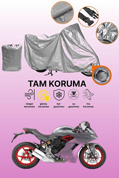 dokaca غطاء محرك متوافق مع دراجة دوكاتي سوبر سبورت، غطاء واقي باللون الرمادي