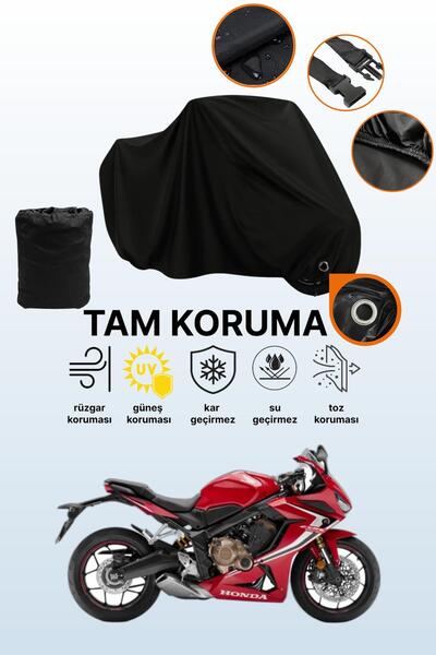 dokaca غطاء دراجة نارية متوافق مع هوندا CBR 650 R، غطاء واقي أسود اللون