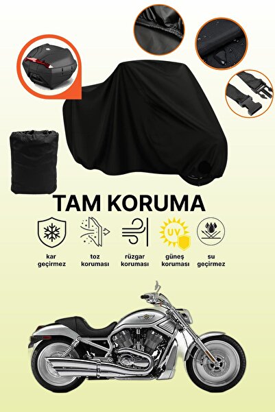 dokaca حقيبة خلفية سوداء متوافقة مع دراجة نارية هارلي ديفيدسون VRSC V-Rod، غط...