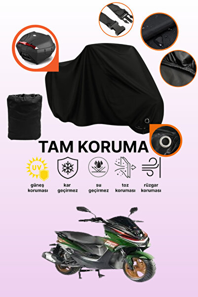 dokaca Black Lock and Tail Bag Compatible Motolux Vegas 125 Compatible Motorc...