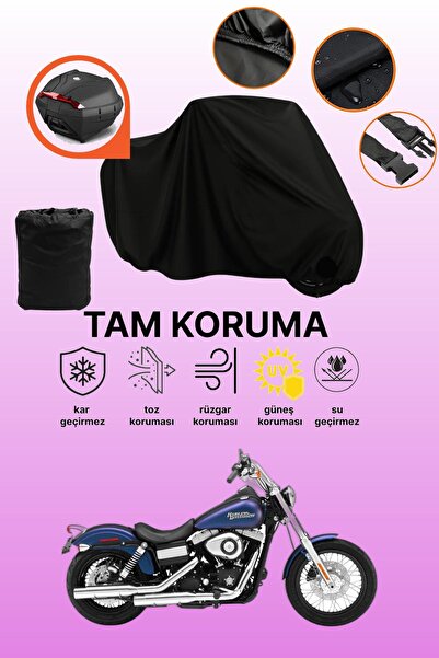 dokaca حقيبة خلفية سوداء متوافقة مع دراجة هارلي ديفيدسون داينا ستريت بوب FXDB...