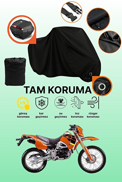 dokaca Black Lock and Tail Bag Compatible Kanuni Rx 125 Compatible Motorcycle...