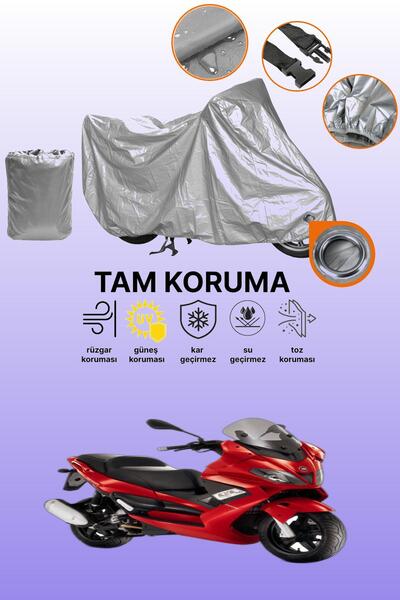 dokaca Gray Lock Compatible Gilera Nexus 250 Compatible Motorcycle Cover, Pro...