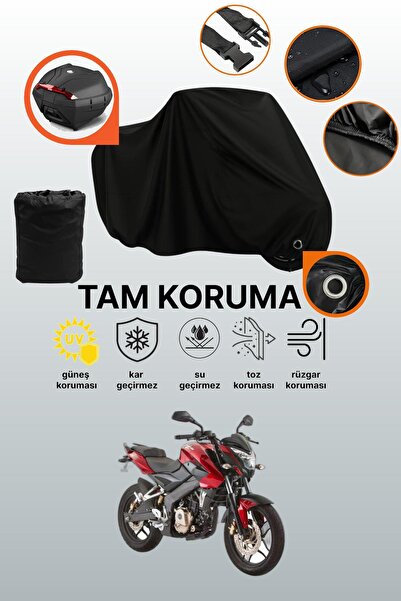 dokaca غطاء دراجة نارية متوافق مع Bajaj Pulsar NS 150 مع قفل أسود وحقيبة خلفي...