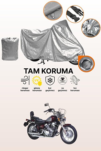 dokaca Gray Lock Compatible Bisan Roadstar 250 Compatible Motorcycle Cover, P...
