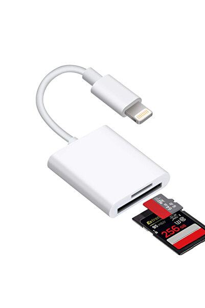 exmy Generic USB-C + iOS 2-in-1 SD & MicroSD Card Reader Cable for iPhone, iPad, Android