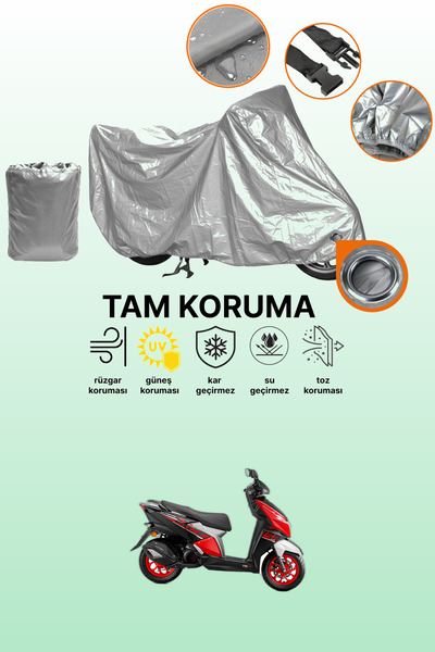 dokaca Gray Lock Compatible Apachi Beauty 125 Compatible Motorcycle Cover, Pr...