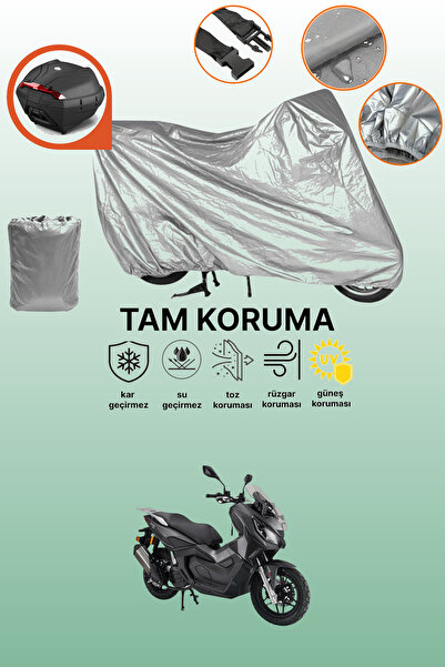 dokaca Gray Rear Bag Compatible with Kanuni Seha 125 Compatible Motorcycle Co...