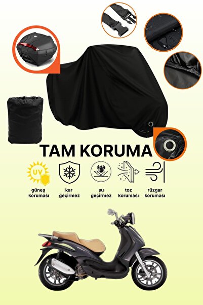 dokaca غطاء دراجة نارية متوافق مع بياجيو بيفرلي 250 مع قفل أسود وحقيبة خلفية،...