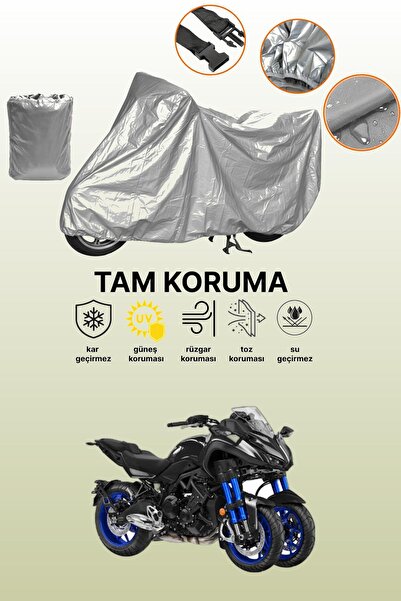 dokaca حقيبة خلفية رمادية اللون وقماش دراجة نارية متوافق مع ياماها نيكين