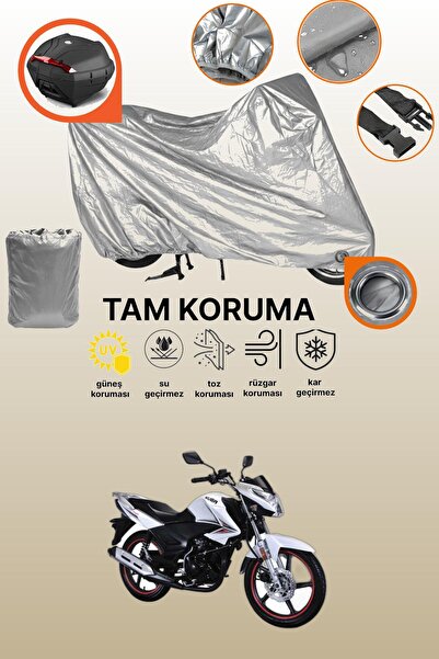 dokaca Gray Rear Bag and Lock Compatible Kuba Pars Compatible Motorcycle Tarp...