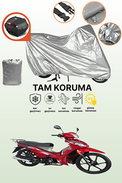 dokaca حقيبة خلفية رمادية متوافقة مع قماش المحرك المتوافق مع Kuba Ege 50، غطا...