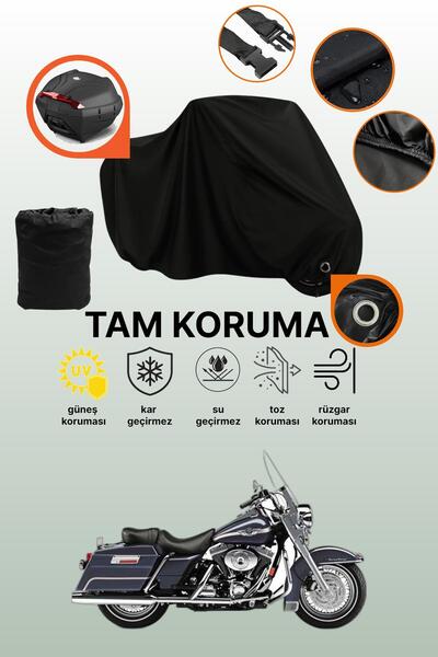 dokaca Black Lock and Tail Bag Compatible Harley-Davidson Road King Flhri Com...