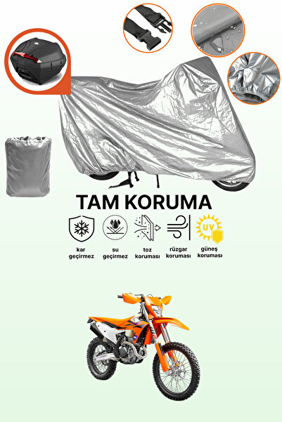 dokaca حقيبة خلفية رمادية متوافقة مع KTM 350 EXC-F، غطاء واقي للدراجة النارية