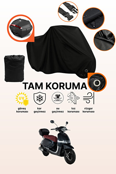 dokaca Black Rear Bag and Lock Compatible Rks Galaxy Gold 125 Compatible Moto...