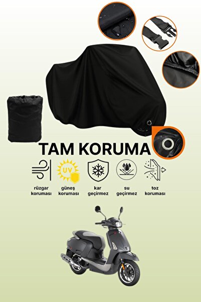 dokaca غطاء دراجة نارية متوافق مع Kymco Like S 125 من Black Lock، غطاء واقي