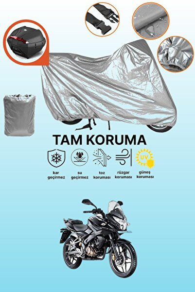 dokaca حقيبة خلفية رمادية متوافقة مع Bajaj Pulsar AS 150، غطاء واقي للدراجة ا...