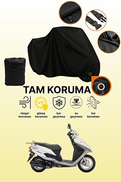 dokaca غطاء دراجة نارية متوافق مع هوندا أكتيفا إس، غطاء واقي أسود اللون