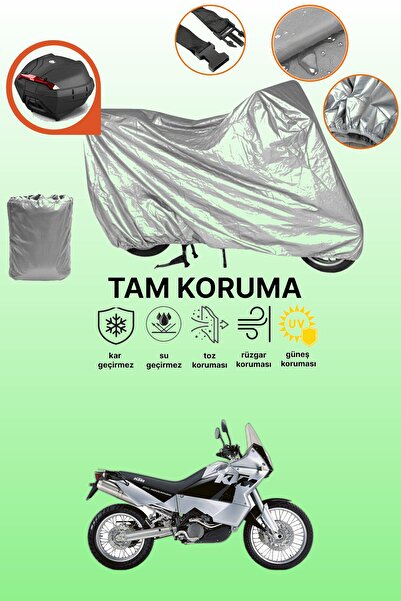 dokaca حقيبة خلفية رمادية متوافقة مع KTM 950 Adventure، غطاء واقي للدراجة الن...