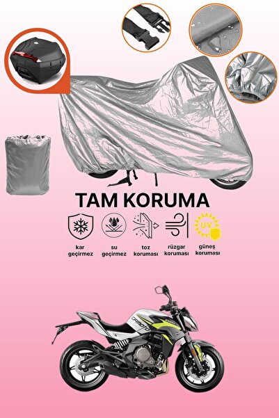 dokaca حقيبة خلفية رمادية متوافقة مع CFmoto 650NK، غطاء واقي للدراجة النارية