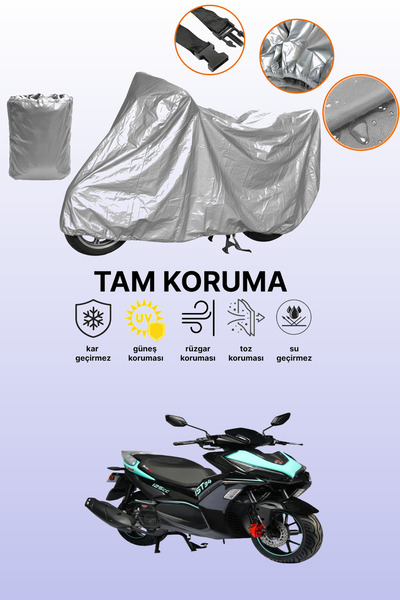 dokaca Gray Motolux Ist 34 Compatible Motorcycle Cover, Protective Cover, Mot...