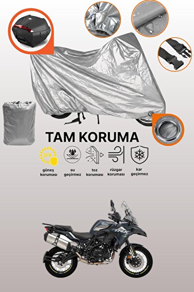 dokaca حقيبة خلفية وقفل رمادي متوافقة مع ماركة Benelli TRK 502X، غطاء حماية ل...