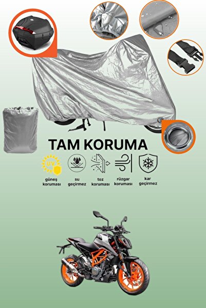 dokaca حقيبة خلفية وقفل باللون الرمادي متوافقة مع KTM 390 Duke، غطاء حماية لل...