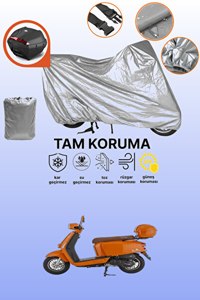 dokaca Gray Rear Bag Compatible Mondial Virago 50 Compatible Motorcycle Cover...