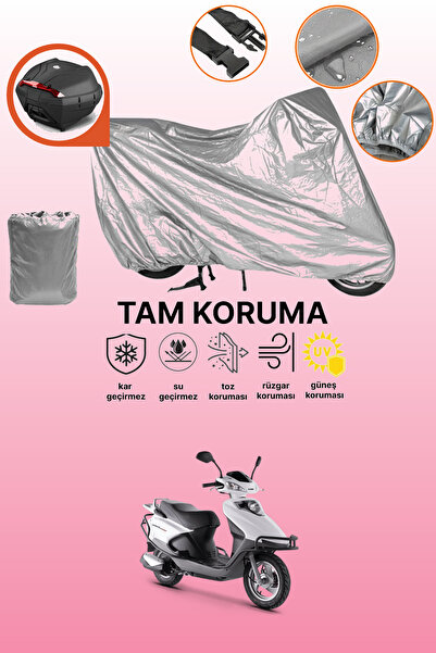 dokaca Rks Rocca 100 Max Compatible Motorcycle Tarpaulin Compatible with Gray...