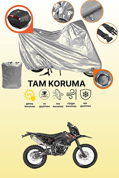 dokaca غطاء دراجة نارية رمادي اللون متوافق مع آسيا آر إكس 250 كروس، غطاء حماية
