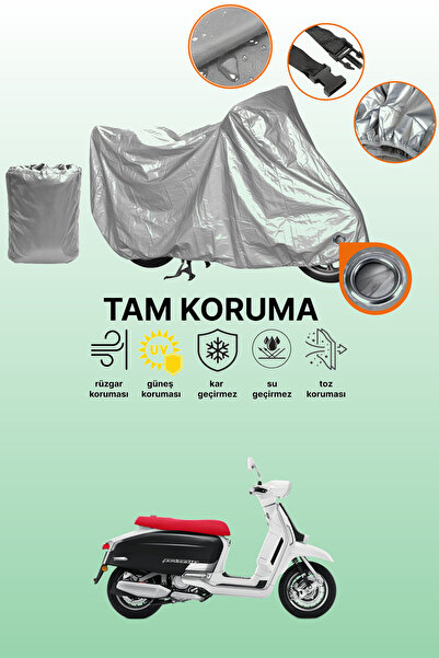 dokaca غطاء محرك متوافق مع لامبريتا G350 باللون الرمادي، غطاء واقي