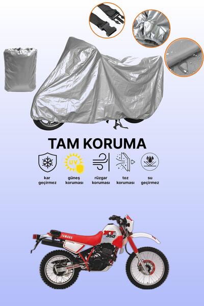 dokaca غطاء دراجة نارية رمادي متوافق مع ياماها XT 350، غطاء واقي، غطاء للمحرك