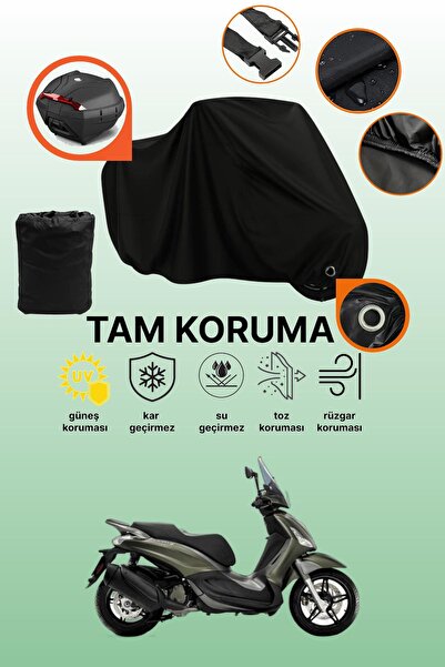 dokaca قفل أسود وحقيبة خلفية متوافقة مع بياجيو بيفرلي 300 تورير، يعني غطاء حم...