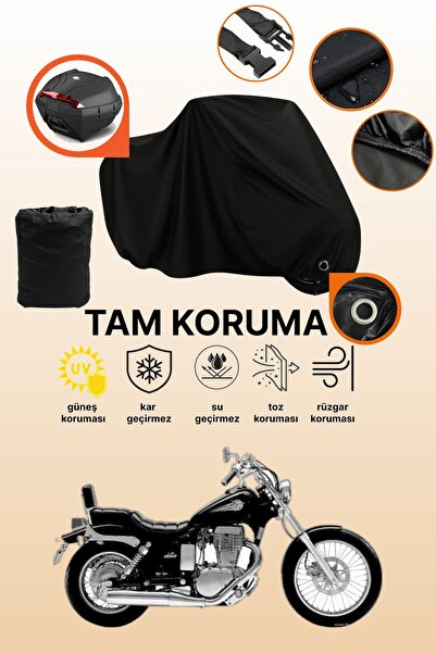 dokaca حقيبة خلفية سوداء متوافقة مع سوزوكي LS 650 سافاج، غطاء دراجة نارية متو...